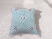 Cactus Silk Pillow, Handmade Lumbar Cushion, Moroccan Sabra Decorative Pillow for Home