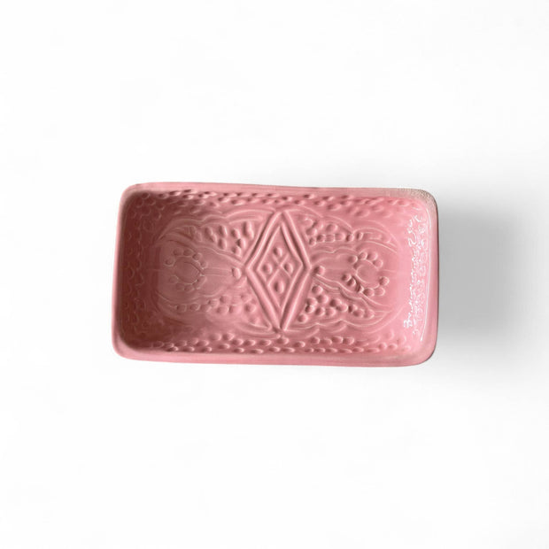 Hand-Engraved Moroccan Rectangular Tray
