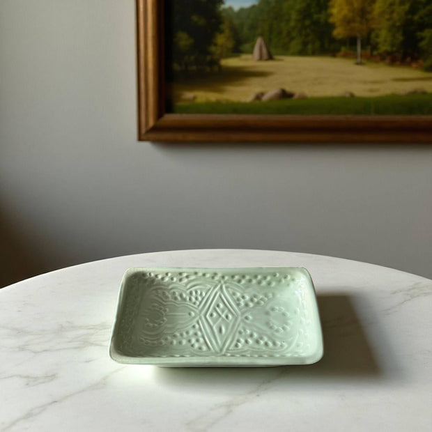 Hand-Engraved Moroccan Rectangular Tray