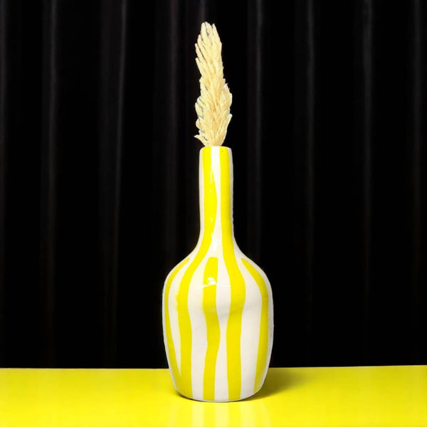 Handcrafted Striped Vase