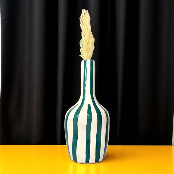 Handcrafted Striped Vase