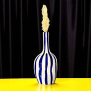 Add a Pop of Warmth with This Handcrafted & Handpainted Orange & White Striped Vase (20 cm / 24 cm)