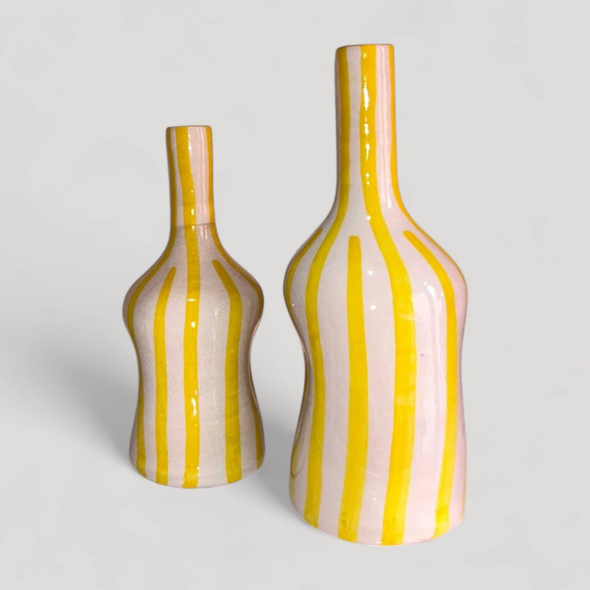 Handcrafted Striped Vase