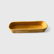 yellow glazed serving dish 