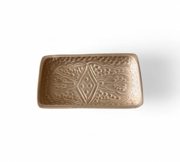 Discover Exquisite Artistry: Hand-Engraved Moroccan Rectangular Trays (Set of 6 - Choose Your Color)