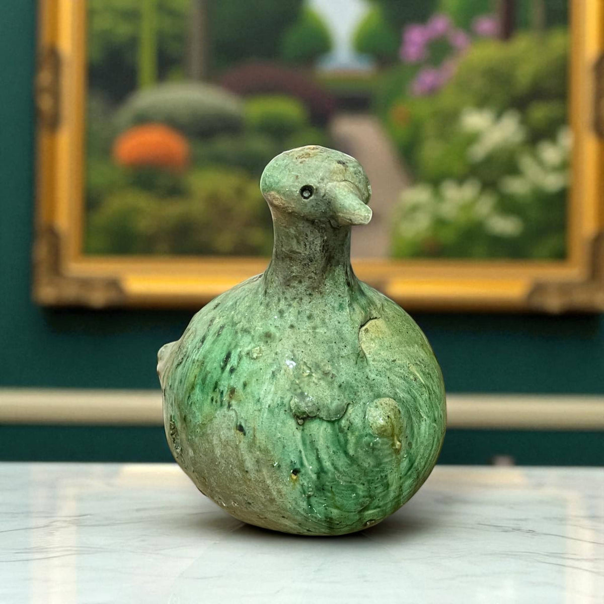 Tamegroute Green Glazed Bird Figures (Set of 2)