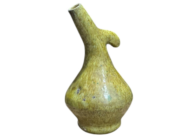 Zak Handcrafted Moroccan Ceramic Vase – Unique Sculptural Design with Artistic Nose-Like Curve