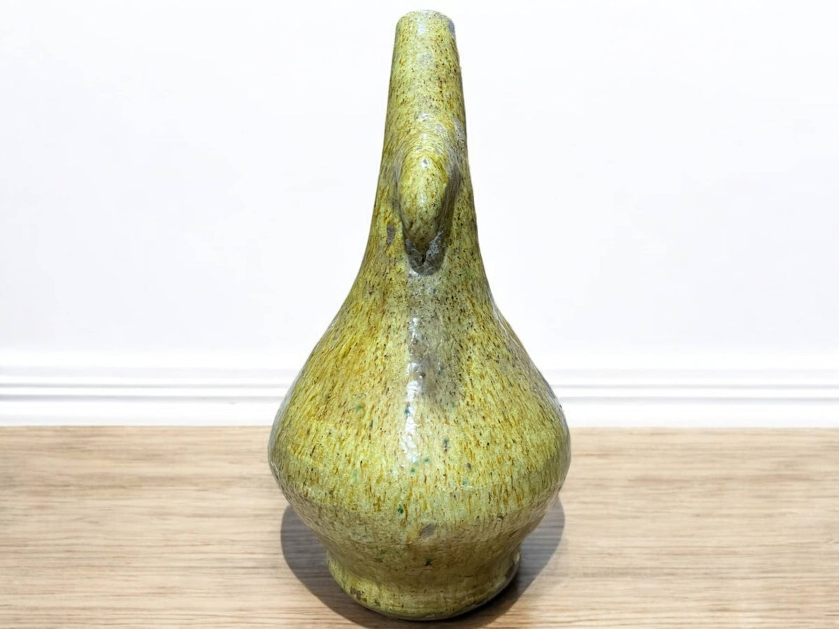 Zak Handcrafted Moroccan Ceramic Vase – Unique Sculptural Design with Artistic Nose-Like Curve