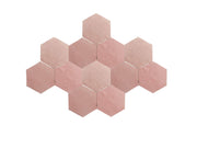 Blushing Mistress Pink Hexagon Zellige Backsplash
