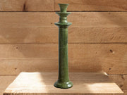 Handcrafted Moroccan Green Tamegroute Large Candlestick Holder