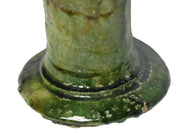 Handcrafted Moroccan Green Tamegroute Large Candlestick Holder