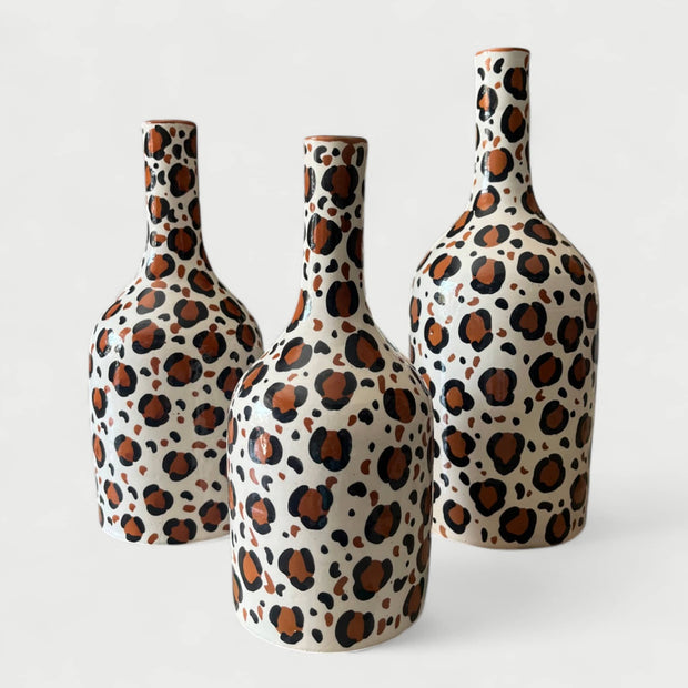 Handmade & Handpainted Leopard Print Vase (20 / 24 / 25 cm)