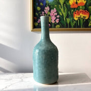 Handcrafted & Handpainted Aqua Green Vase (25 cm)