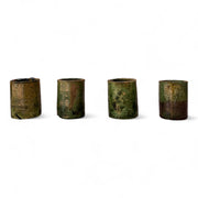 Authentic Tamegroute Green Glazed Cups (Set of 6 - 6 cm H x 5 cm Dia)