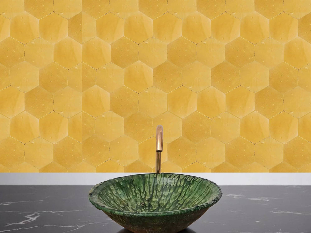 Saffron Hexagon Zellige Tiles