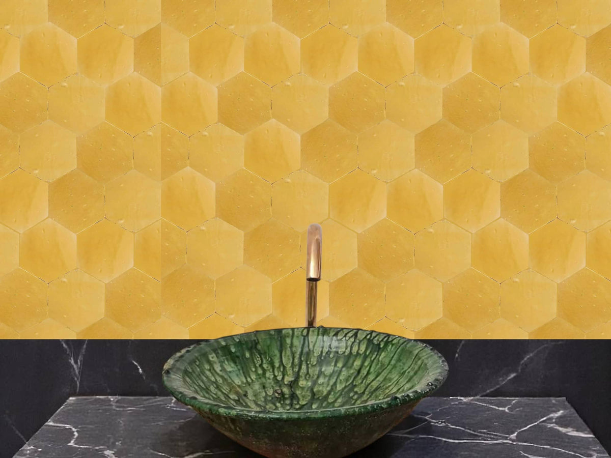 Saffron Hexagon Zellige Tiles