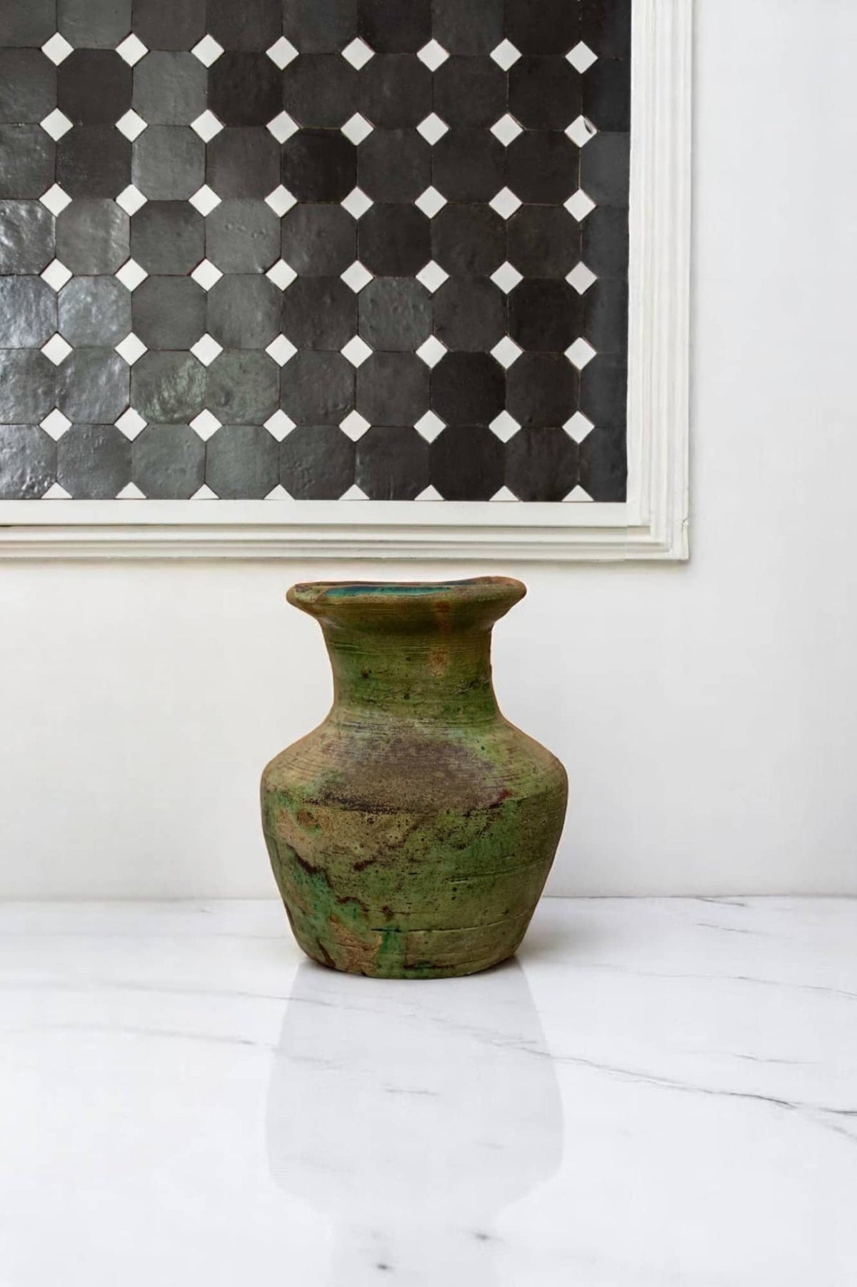 Handcrafted Black & White Moroccan Zellige Tiles