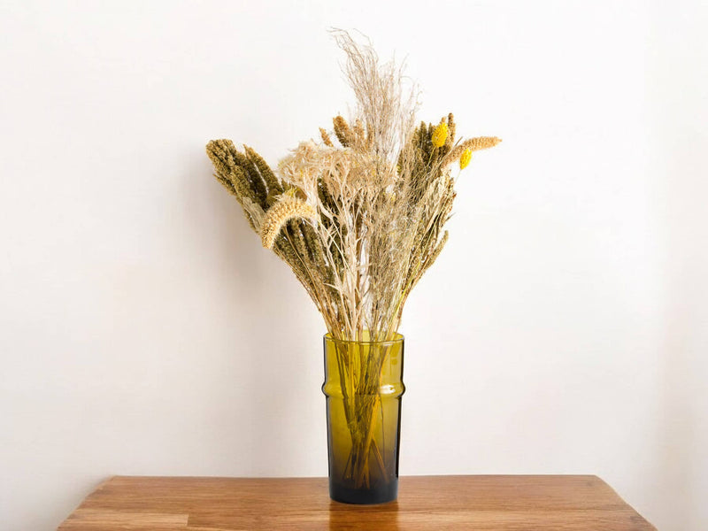 Handmade Moroccan Beldi Carafe - Recycled Glass Vase with Unique Artisanal Charm