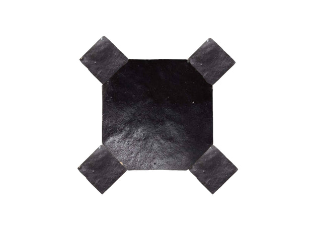 Handcrafted Black Moroccan Zellige Tiles – Octagon & Bouchon Patterns