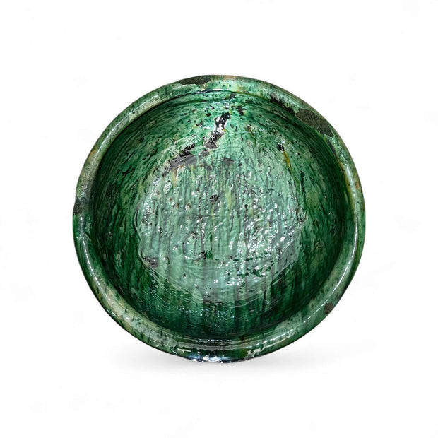 Discover Exquisite Artistry: Authentic Tamegroute Glazed Moroccan Bowls & Planters (Available in 2 Colors & 2 Sizes)