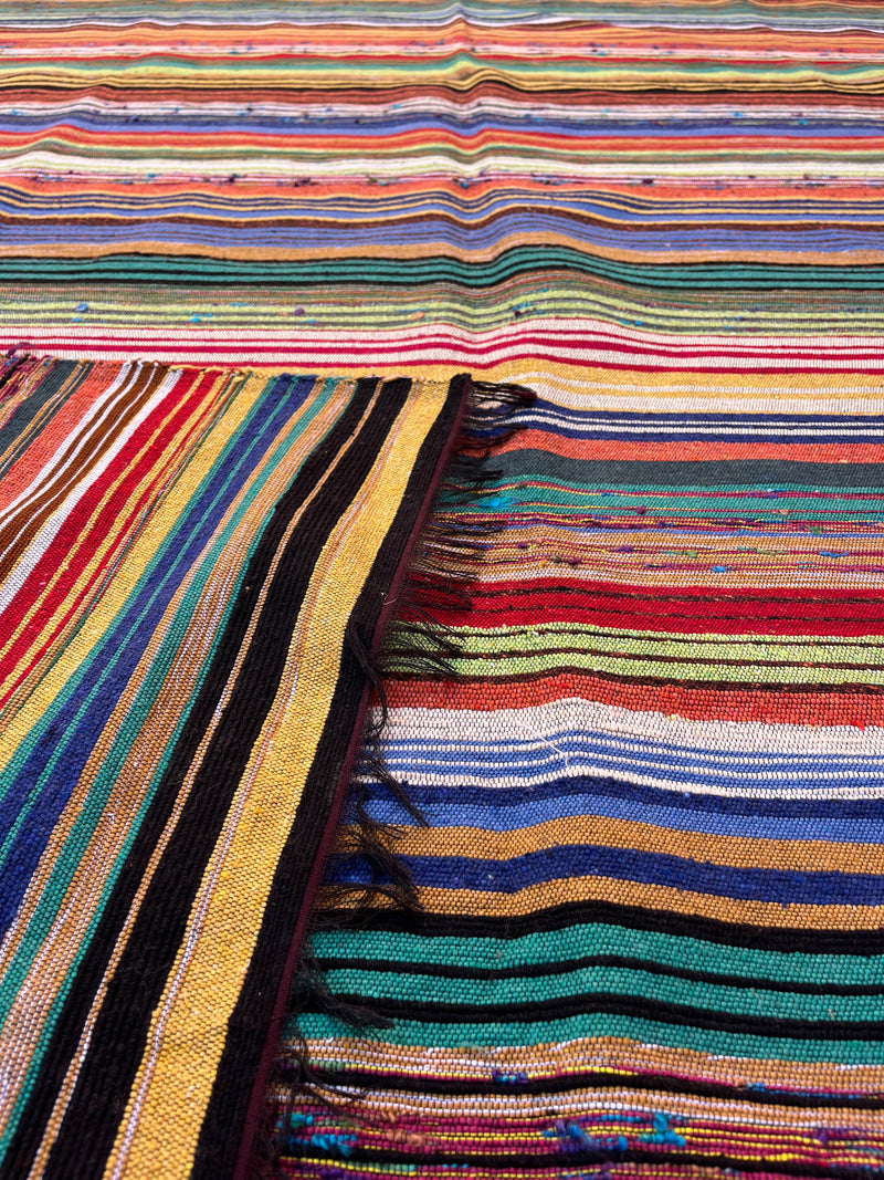 Handwoven Moroccan Cotton Throw (9.3 x 5.4 ft)