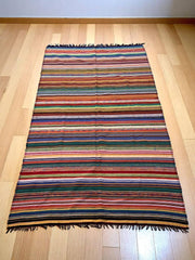 Handwoven Moroccan Cotton Throw (9.3 x 5.4 ft)