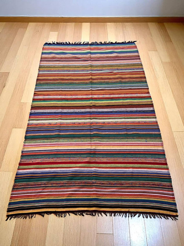 Handwoven Moroccan Cotton Throw (9.3 x 5.4 ft)