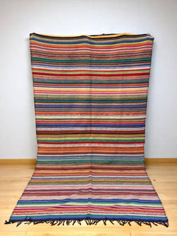 Handwoven Moroccan Cotton Throw (9.3 x 5.4 ft)