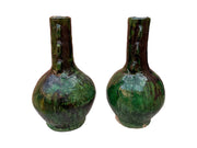 Artisan Handmade Moroccan Tamegroute Green Glazed  Vase