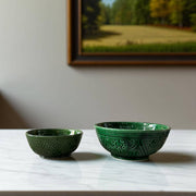 Premium Hand-Engraved Emerald Green Moroccan Bowl (Available in 2 Sizes)