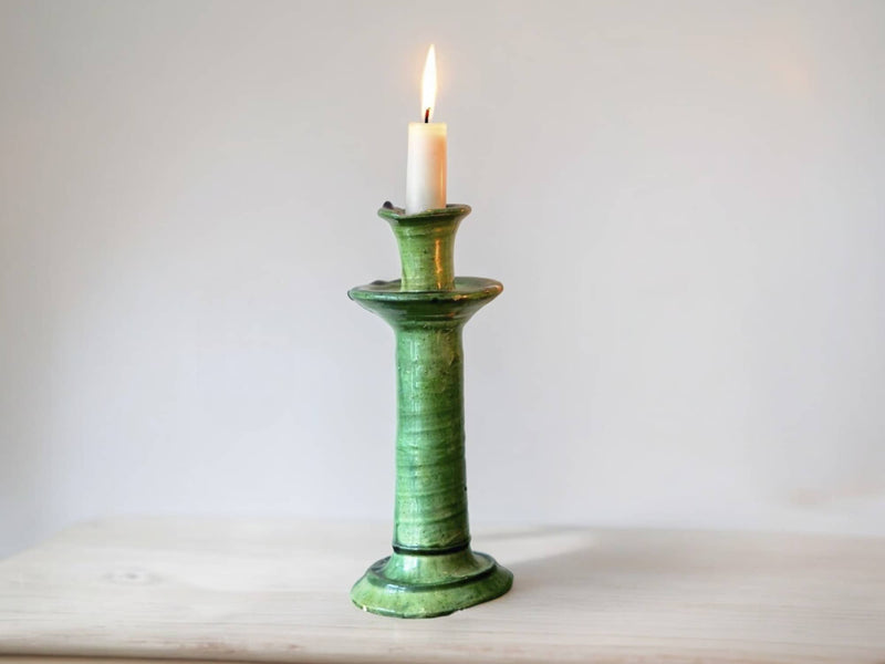 Tamegroute Green Candlestick Holders