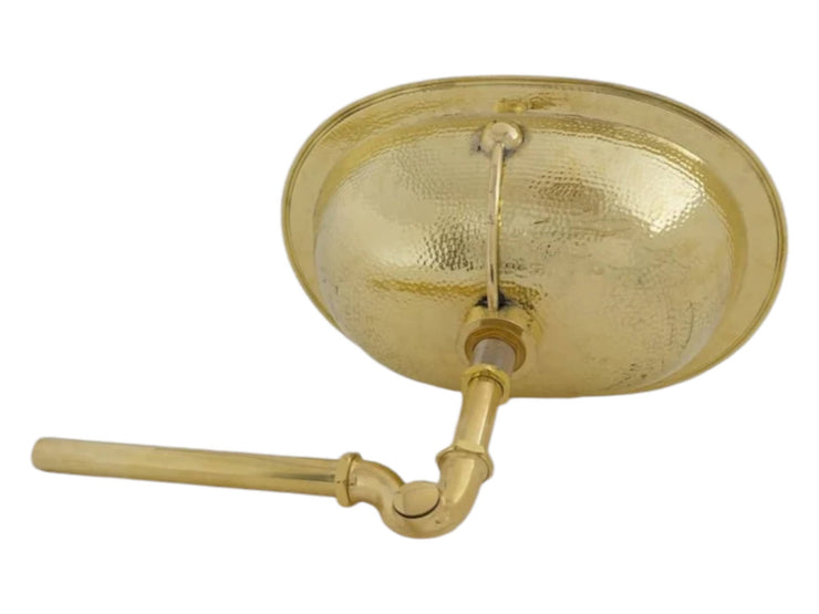 Handcrafted Moroccan Brass Drop-In Bathroom Sink