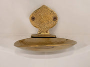 Hand Hammered Solid Brass Soap Holder - Elegant Wall-Mounted Soap Dish