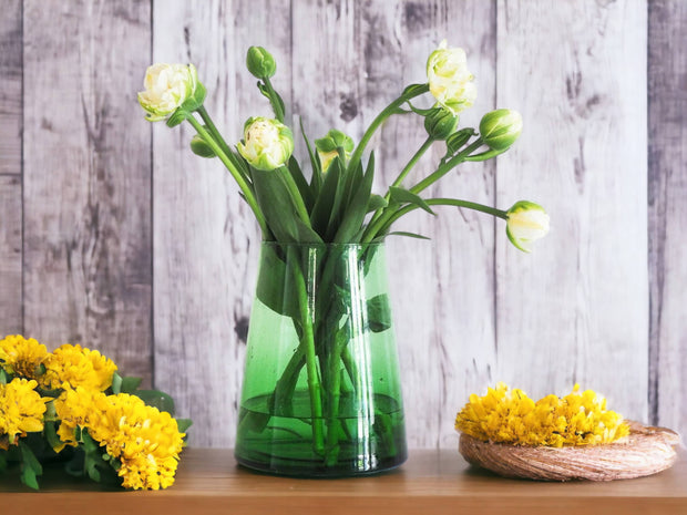 recycled Glass Cone Vase