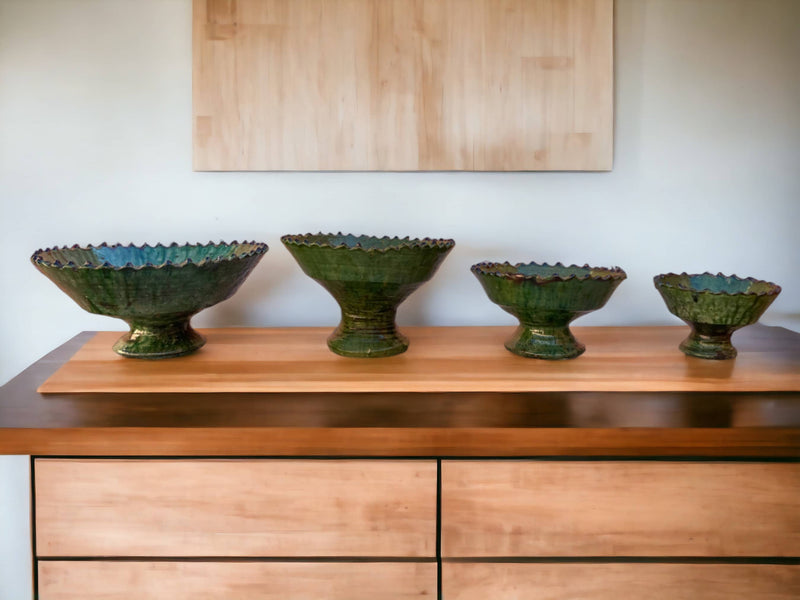Tamegroute bowl  serving size bowls  Serving Pottery  serving bowls  salad bowl  pottery  pedestal bowl  nesting bowls  handmade bowl  fruit bowl  Dinning  Decorative Bowl  Ceramic Bowl  bowls set  bowls ceramic