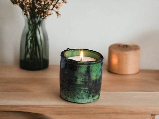 Scented Soy Wax Candle with Ceramic Holder
