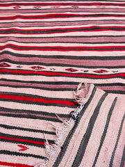 Handwoven Vintage Moroccan Kilim Rug (10.4 x 4.7 ft)