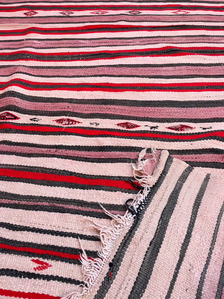 Handwoven Vintage Moroccan Kilim Rug (10.4 x 4.7 ft)