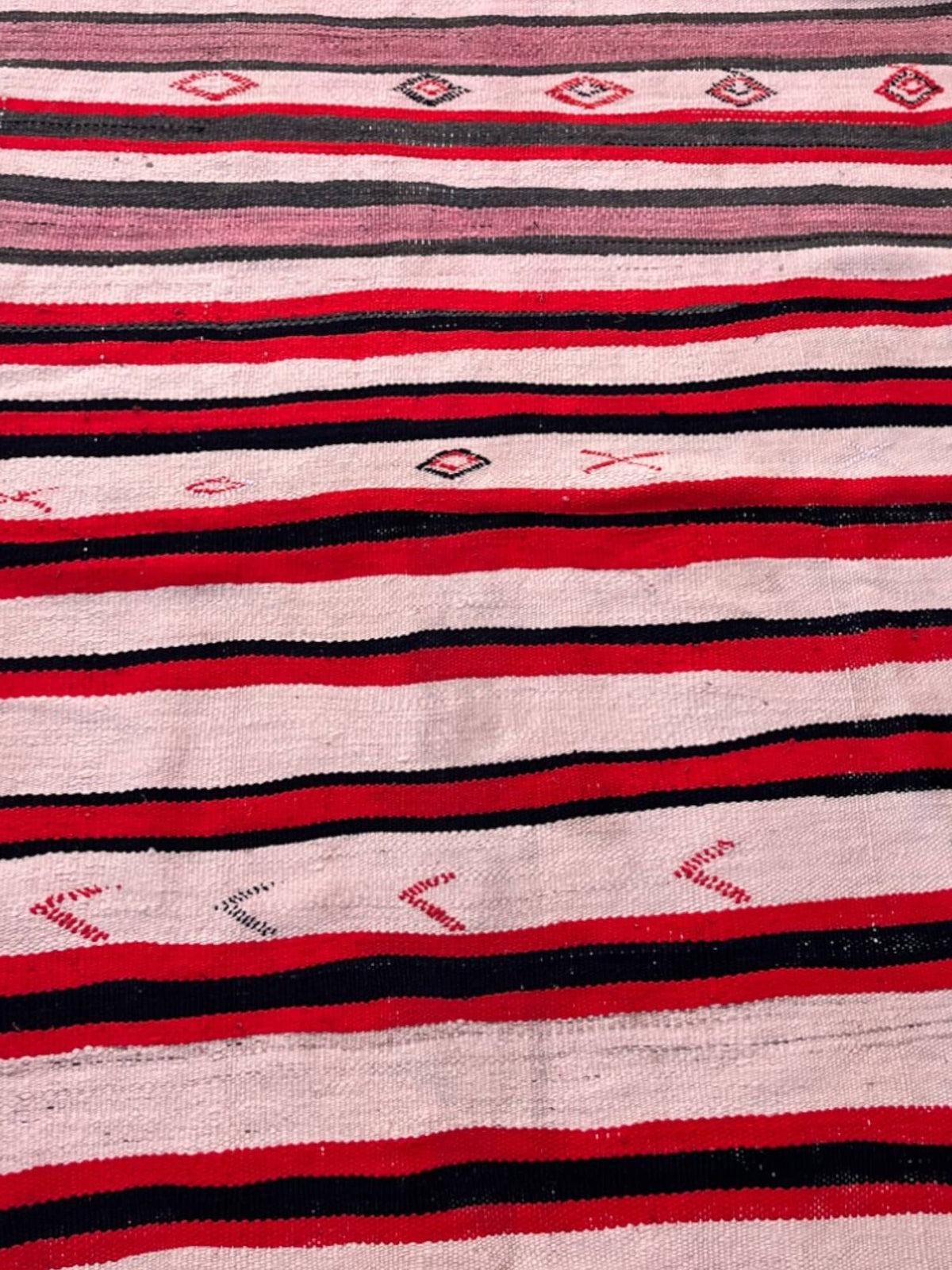 Handwoven Vintage Moroccan Kilim Rug (10.4 x 4.7 ft)