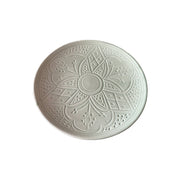  Premium Hand-Engraved Light Green Moroccan Plates with Floral Motifs