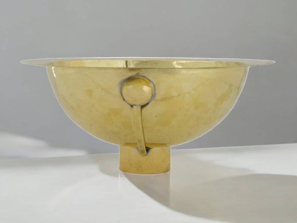 Moroccan Golden Brass Hammered Sink – Handmade Round Drop-In Sink