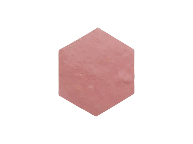 Moroccan Hexagon Tiles in a Bathroom Shower
