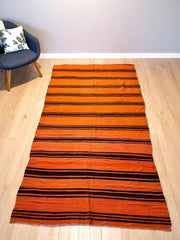  Handwoven Moroccan Kilim Rug (11.4 x 5.6 ft)