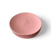 Premium Hand-Engraved Rose Pink Moroccan Plate (25 cm Diameter)