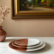 Handmade Two-Toned Terracotta & White Moroccan Plates (Available in 3 Sizes)