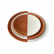 Handmade Two-Toned Terracotta & White Moroccan Plates (Available in 3 Sizes)