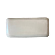 Handpainted Red & White Striped Serving Platter approx. 12.20 in L x 5.51 in W x 1.38 in H