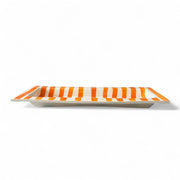  Handmade & Handpainted Orange & White Serving Platter