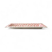 Handpainted Red Heart Pattern Serving Dish