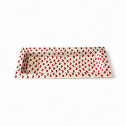 Handpainted Red Heart Pattern Serving Dish